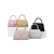 abordables Pochettes et sacs à main de soirée-Pochette de soirée élégante pour femme avec poignée supérieure et chaîne, en polyester brillant, disponible en plusieurs couleurs, ornée de détails scintillants, idéale pour les mariages, les fêtes et