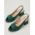 olcso Magassarkú szandálok-női smaragdzöld strasszos slingback magassarkú &amp;hozzá illő estélyi táska szett - elegáns készlet koktélpartira