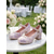 billiga Pumps med blockklack-dampumps med blommig pärla och grov klack – eleganta trädgårdsfestskor