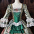baratos Vestidos-Rococó Barroco Vestido de Baile Longo Vestidos Vestido de Baile Manga Comprida Princesa Senhora Casamento Renda Floral De Baile Decote Quadrado Fantasia Mulheres Real Dia Das Bruxas Carnaval Baile de