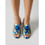 economico Sandali con tacco-Sandali da donna trasparenti con tacco a blocco, punta aperta, tomaia stampata, scarpe eleganti di tendenza per feste e serate fuori &amp;eventi serali