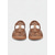 voordelige Platte Sandalen-Bruine platte sandalen met bandjes voor dames met geweven details – stijlvol en comfortabel voor casual of vakantiekleding