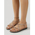 economico Sandali Piani-Sandali da donna comodi e piatti con cinturini, scarpe casual eleganti con punta aperta e tallone elastico per feste in giardino ed eventi all'aperto. &amp;passeggiate estive