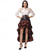 abordables Tenues-Set Médiéval Renaissance Jupe Blouse / Chemise Corset avec accessoires Pirate Déguisement Femmes Pirate Halloween Carnaval Mascarade Foire de la Renaissance Soirée à thème rétro Adulte Chemisier Jupe