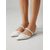 baratos Sapatilhas de mulher-Sapatilhas femininas champanhe com tira de pérolas bordadas – sapatos elegantes para festas de coquetel