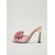abordables Sandales à talons-Mules à talons hauts roses à fleurs pour femmes - parfaites pour les fêtes de vacances