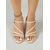 voordelige Hakken Sandalen-Ivoren damessandalen met bandjes en kittenhak - elegante minimalistische cocktailschoenen