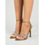 abordables Sandales à talons-Sandales à talons hauts dorées pour femmes - chaussures de cocktail, de bal et de cérémonie