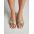 abordables Sandalias deslizantes-Sandalias planas de tacón bajo con estampado floral para mujer: perfectas para eventos nocturnos en resorts.