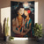 cheap Wall Tapestries-Shiva Parvati Divine Love Wall Tapestry Lord Shiva Goddess Parvati Hindu God Painting with Full Moon Starry Sky for Yoga Studio Meditation Room Bedroom Decor Aesthetic Indian Mythology Hanging