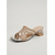 cheap Slide Sandals-Women's Elegant Silver Mesh Slide Sandals with Sparkling Rhinestones - Chic Square Toe Mules with Architectural Clear Block Heel for Evening Resort Wear, Cocktail Parties &amp; Summer Galas