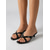 cheap Heeled Sandals-Women's Burgundy Croc-Embossed Kitten Heel Sandals - Elegant Criss-Cross Slide Slippers for Poolside Lounging, Summer Cruise Vacations &amp; Semi-Formal Evening Events