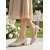 abordables Mère de la Mariée/Marié-Escarpins champagne à talon bloc pour femme – chaussures élégantes à bout pointu et talon métallisé, parfaites pour la mère de la mariée ou un mariage en plein air. &amp;événements formels