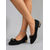 cheap Women's Flats-Women's Professional Grey Suede Flat Shoes - Comfortable Square Toe Ballerina Flats with Elegant Bow for Office Work, Daily Commuting &amp; All-Day Career Wear