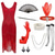cheap Outfits-Vintage Roaring 20s 1920s Knee Length Flapper Dress Gloves Headpiece Sleeveless The Great Gatsby Charleston Sequins Tassel Fringe Fancy Dress Women's Halloween Carnival Cocktail Party Adults' Dress
