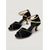 cheap Latin Shoes-Women's Black &amp; Gold Latin Dance Shoes, Open Toe Ankle Strap Practice Heels for Salsa, Tango, Ballroom &amp; Training
