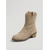 abordables Femmes-Bottines western taupe en daim pour femme - bottines cowboy classiques courtes avec broderie &amp;Talon bloc pour festivals de musique en plein air, concerts country &amp;style bohème
