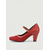 economico Retrò anni ’50-Scarpe décolleté rosse stile anni '50 da donna, modello Mary Jane - eleganti décolleté con tacco a blocco e punta arrotondata con cinturino alla caviglia, perfette per feste e matrimoni in stile