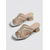 cheap Slide Sandals-Women's Elegant Silver Mesh Slide Sandals with Sparkling Rhinestones - Chic Square Toe Mules with Architectural Clear Block Heel for Evening Resort Wear, Cocktail Parties &amp; Summer Galas