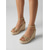 economico Sandali espadrilles-Sandali con zeppa dorati da donna - eleganti sandali espadrillas con plateau e cinturini incrociati &amp;Fibbia alla caviglia per abbigliamento da sera da resort, matrimoni in spiaggia &amp;galà estivi di