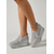 billige Brud-Hvite platåsneakers med blonder til brudekjoler - slip-on komfortsko med strass til hagebryllupsbruden