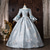 abordables Vestidos-Rococó Barroco Corte Cenicienta Hasta el Suelo Vestidos Corte Cenicienta Princesas Nupcial Jacquard Vestido de Gala Escote Redondo Disfraz Mujer Real Víspera de Todos los Santos Carnaval Mascarada