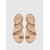 cheap Flat Sandals-Women's Bohemian Khaki Flat Sandals - Elegant Jeweled Thong Sandals with Colorful Crystal Studded Straps for Beach Vacations, Summer Cruises &amp;  Island Wear