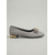 cheap Women's Flats-Women's Professional Grey Suede Flat Shoes - Comfortable Square Toe Ballerina Flats with Elegant Bow for Office Work, Daily Commuting &amp; All-Day Career Wear