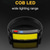 abordables Faros delanteros-Linterna frontal portátil COB con batería de litio recargable integrada, luz LED superbrillante para exteriores, ideal para acampar y pescar.