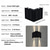 economico Applique per esterni-Luci angolari solari da esterno, piccole applique da parete nere per esterni, luci angolari a LED impermeabili, luce ad angolo verso l'alto e verso il basso, 3000k, wireless, luce angolare da esterno