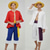 preiswerte Anime-Kostüme-Ozeanabenteurer Sonnengott Ruffy Strohhutpirat Anime Hose Hut Outfits Cosplay-Anzüge Halloween Karneval Leistung Oberteil Hose Gürtel Für Herren Jungen Kinder Erwachsene