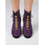 abordables Botas de baile-Botas de baile latino para mujer con pedrería, zapatos de baile de tacón alto con cordones y malla para salsa, tango y bailes de salón. &amp; escenario