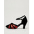 abordables Años 1920 &amp; Era Gatsby-Zapatos de tacón de ante negro estilo Gran Gatsby de los años 20 para mujer: elegantes zapatos de salón rojos con purpurina y estampado de rayos de sol, con correa en el tobillo, ideales para fiestas