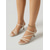 voordelige Hakken Sandalen-Ivoren damessandalen met bandjes en kittenhak - elegante minimalistische cocktailschoenen
