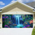 cheap Garage &amp; Door Banners-Garage Door Cover Large Hanging Backdrop Forest Vintage 3D Fantasy Party Outdoor Shooting Backgrounds Front Door Home Decor