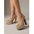 abordables Estilo Disco y Hippie de los años 70-Zapatos de tacón de plataforma dorados con purpurina estilo disco de los años 70 para mujer: elegantes zapatos de tacón alto con tira trasera para fiestas retro y galas al estilo Studio 54. &amp;baile en