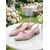 billiga Bröllopsgäst-Rosa låga slingback-skor med blockklack för dam – eleganta trädgårdsskor för bröllopsgäster