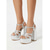 abordables Estilo Disco y Hippie de los años 70-Sandalias de plataforma plateadas estilo disco de los años 70 para mujer: sandalias de tacón alto gruesas con purpurina brillante y diseño de tira en T para fiestas estilo Studio 54 y eventos en