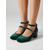 economico Scarpe Mary Jane-Décolleté Mary Jane da donna in velluto con tacco a blocco, scarpe eleganti con punta tonda e doppio cinturino per feste in giardino e matrimoni. &amp;eventi diurni