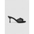 abordables Sandales à talons-talons hauts en maille noire avec détail nœud en satin – chaussures de soirée chics à bout ouvert pour femmes, parfaites pour les événements en soirée et les rassemblements sociaux