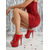 economico Sandali con Piattaforma-Sandali da donna rossi con plateau e tacco a spillo, scarpe da festa con tacco alto e punta aperta, allacciate, per la vita notturna e le serate in discoteca. &amp;look audaci