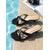 cheap Heeled Sandals-Women's Burgundy Croc-Embossed Kitten Heel Sandals - Elegant Criss-Cross Slide Slippers for Poolside Lounging, Summer Cruise Vacations &amp; Semi-Formal Evening Events
