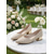 abordables Mère de la Mariée/Marié-Escarpins champagne à talon bloc pour femme – chaussures élégantes à bout pointu et talon métallisé, parfaites pour la mère de la mariée ou un mariage en plein air. &amp;événements formels