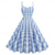 levne Šaty-50. léta Retro Rockabilly K lýtkům Šaty Houpací šaty Flare šaty Špagetová ramínka Vysoký pas Kostkovaný / Gingham Rozevláté Houpačka Do V Maškarní kostým Dámské Ležérní Plážové Párty Dospělé Šaty
