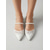 baratos Sapatilhas de mulher-Sapatilhas femininas champanhe com tira de pérolas bordadas – sapatos elegantes para festas de coquetel