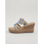 abordables Sandalias de cuña-Sandalias de cuña con pedrería para mujer: sandalias de plataforma brillantes con adornos florales, zapatos cómodos de verano para vacaciones al aire libre, paseos por la playa y ropa de resort.