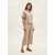 voordelige Platte Sandalen-Bruine platte sandalen met bandjes voor dames met geweven details – stijlvol en comfortabel voor casual of vakantiekleding