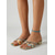 abordables Sandalias deslizantes-Sandalias planas de tacón bajo con estampado floral para mujer: perfectas para eventos nocturnos en resorts.