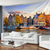 preiswerte Wandteppiche-Amalfiküste, Italien, mediterrane Küstenstadt, sonniger Strand, Meerblick, bunte Häuser, Bogenbrücke, Wandteppich für Wohnzimmer, Schlafzimmer, Studentenwohnheim, Wohnung, Heimdekoration