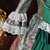 baratos Vestidos-Rococó Barroco Vestido de Baile Longo Vestidos Vestido de Baile Manga Comprida Princesa Senhora Casamento Renda Floral De Baile Decote Quadrado Fantasia Mulheres Real Dia Das Bruxas Carnaval Baile de